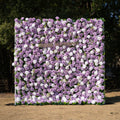 Calista: Luxury 3D Lilac & Cream Silk Floral Wall Roll-Up Fabric Backdrop for Dreamy Weddings & Bridal Showers