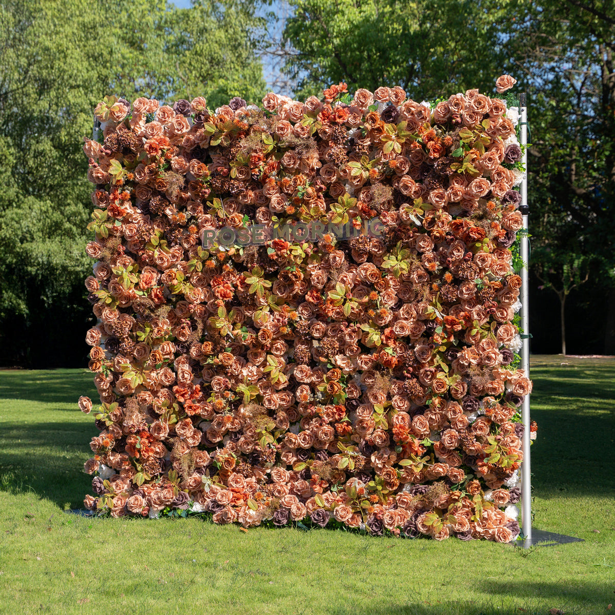 Cappuccino - Autumn Fall 5D Fabric Flower Wall Backdrop for Wedding Birthday Party Event Decoration