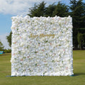 Caren：4D Fabric Artificial rolling up curtain flower wall