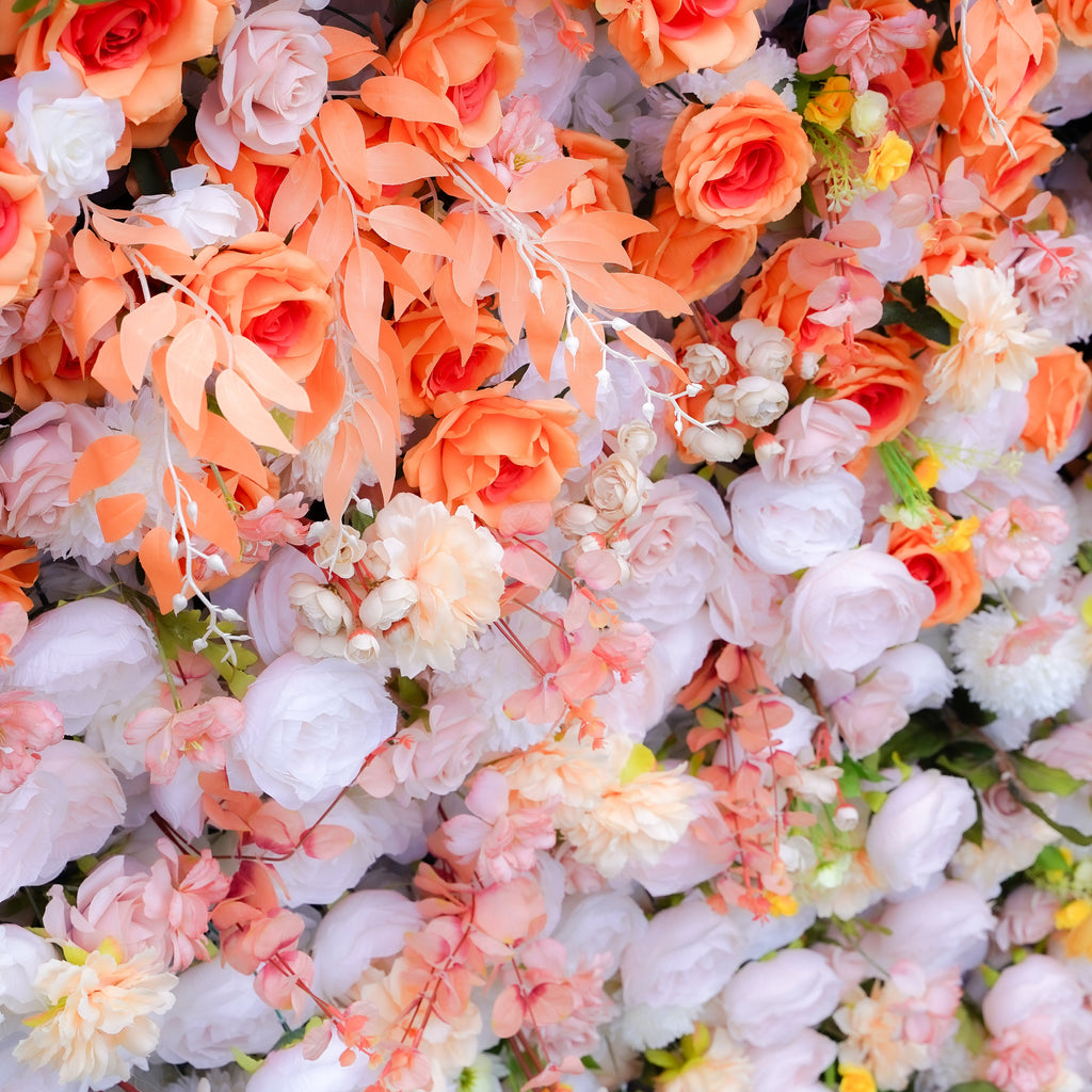 Clara：7D Fabric Artificial Rolling up Curtain Flower Wall