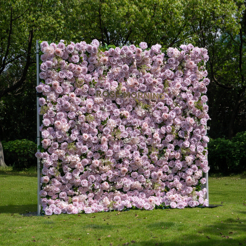 Cori：3D Fabric Artificial rolling up curtain flower wall