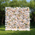 Corissa：5D Fabric Artificial zip up curtain flower wall 8ft*8ft
