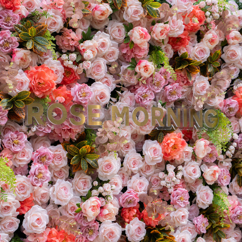 Daniela ：5D Fabric Artificial rolling up curtain flower wall