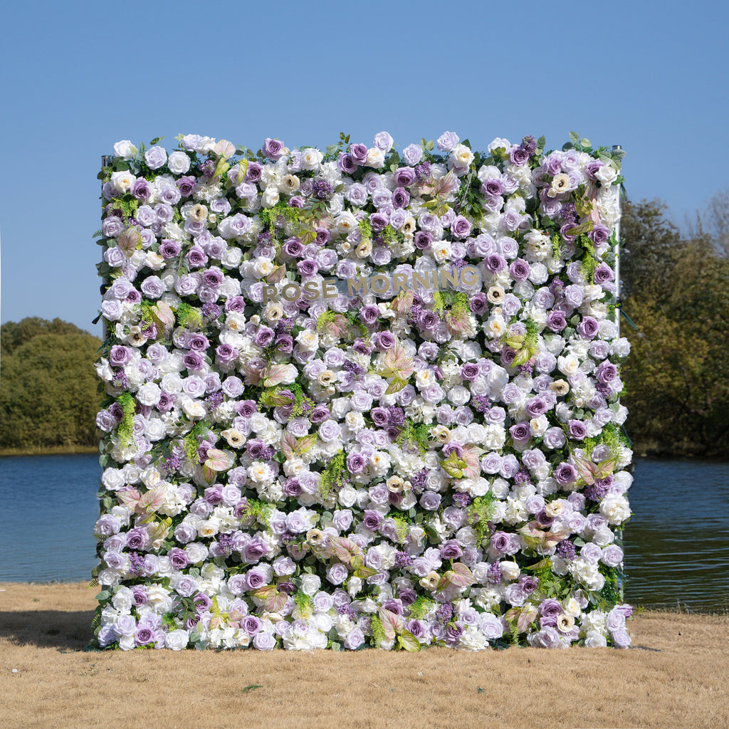 Danielle：5D Fabric Artificial rolling up curtain flower wall (Ready to ship-Only USA)