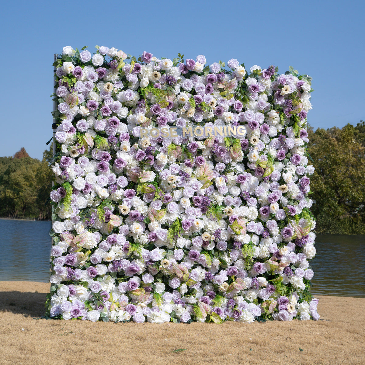 Danielle：5D Fabric Artificial rolling up curtain flower wall (Ready to ship-Only USA)