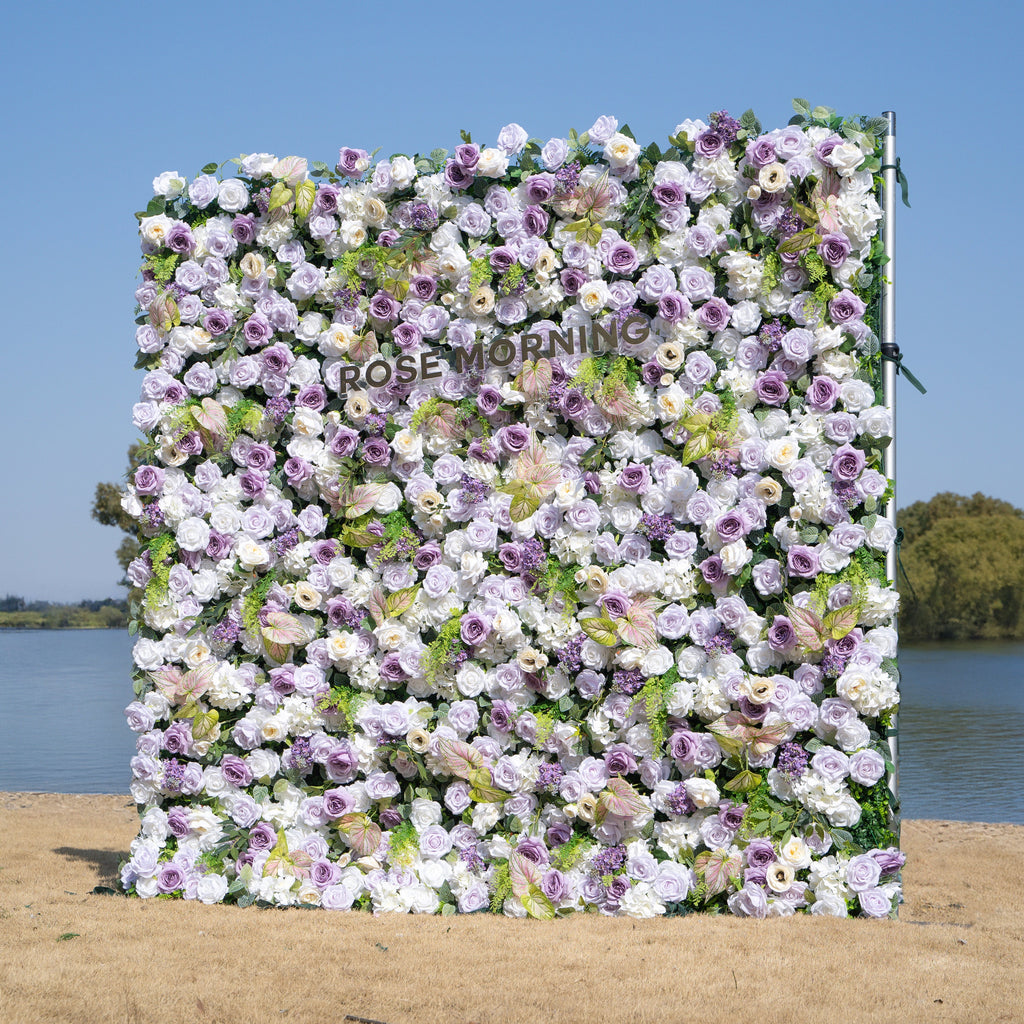 Danielle：5D Fabric Artificial rolling up curtain flower wall (Ready to ship-Only USA)