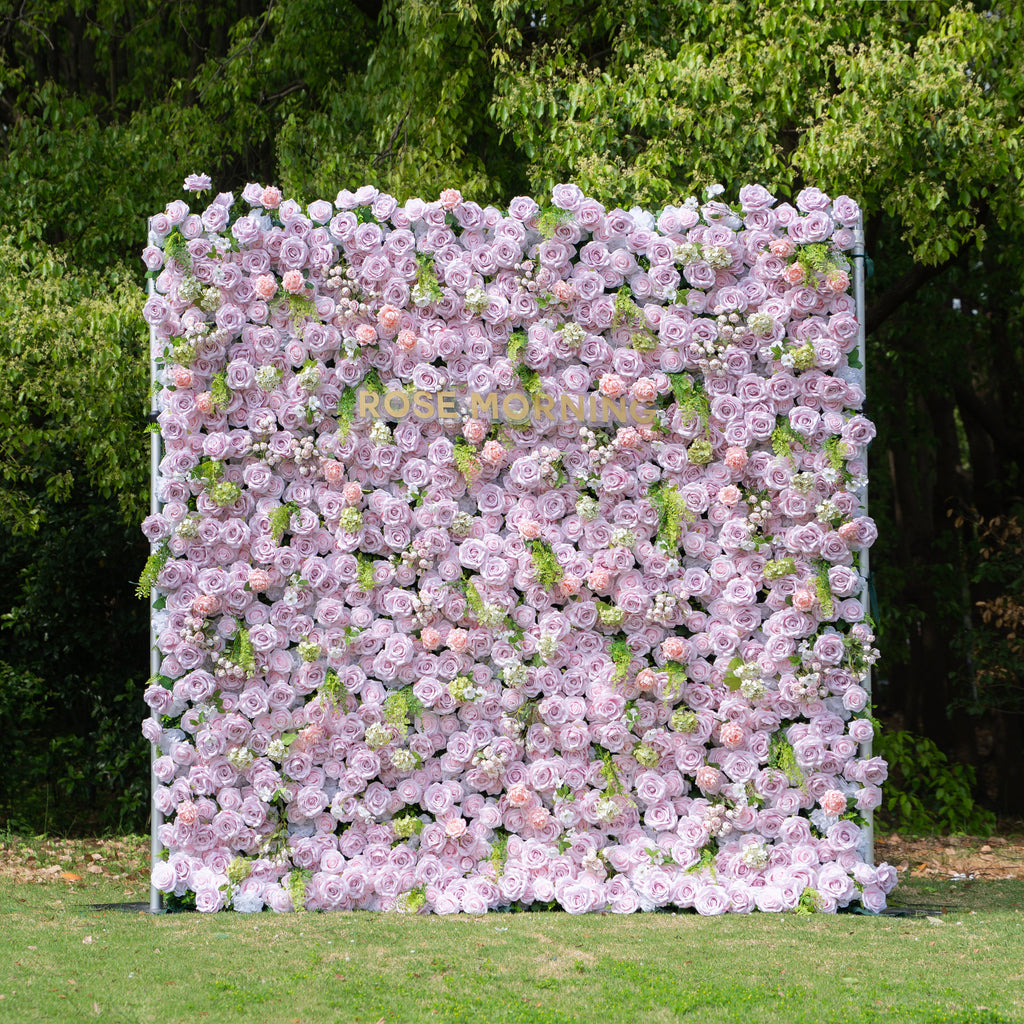 Debra：5D Fabric Artificial rolling up curtain flower wall