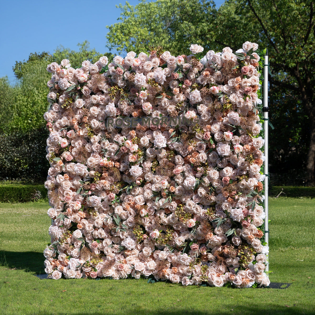 Destino：4D Fabric Artificial zip up curtain flower wall 8ft*8ft