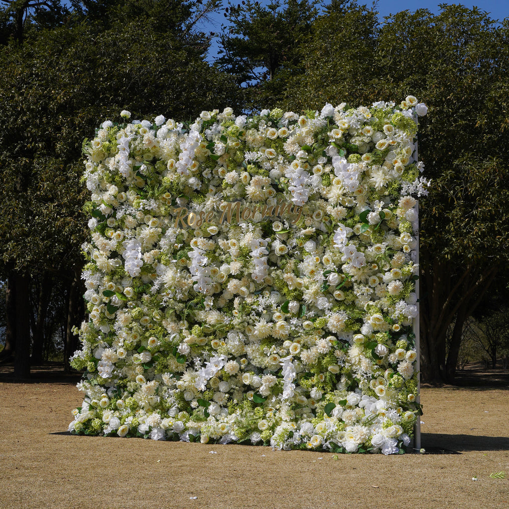 Diamond：7D Fabric Artificial rolling up curtain flower wall