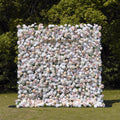Elain：3D Fabric Artificial rolling up curtain flower wall
