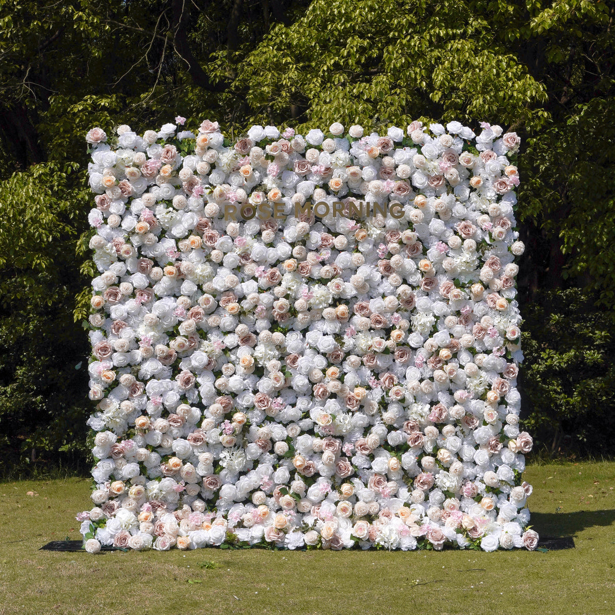 Elain：3D Fabric Artificial rolling up curtain flower wall