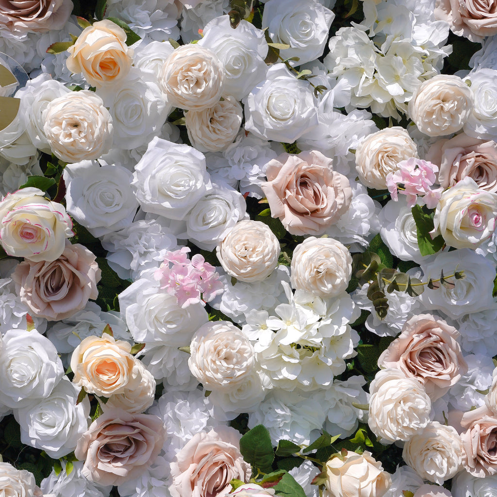 Elain：3D Fabric Artificial rolling up curtain flower wall