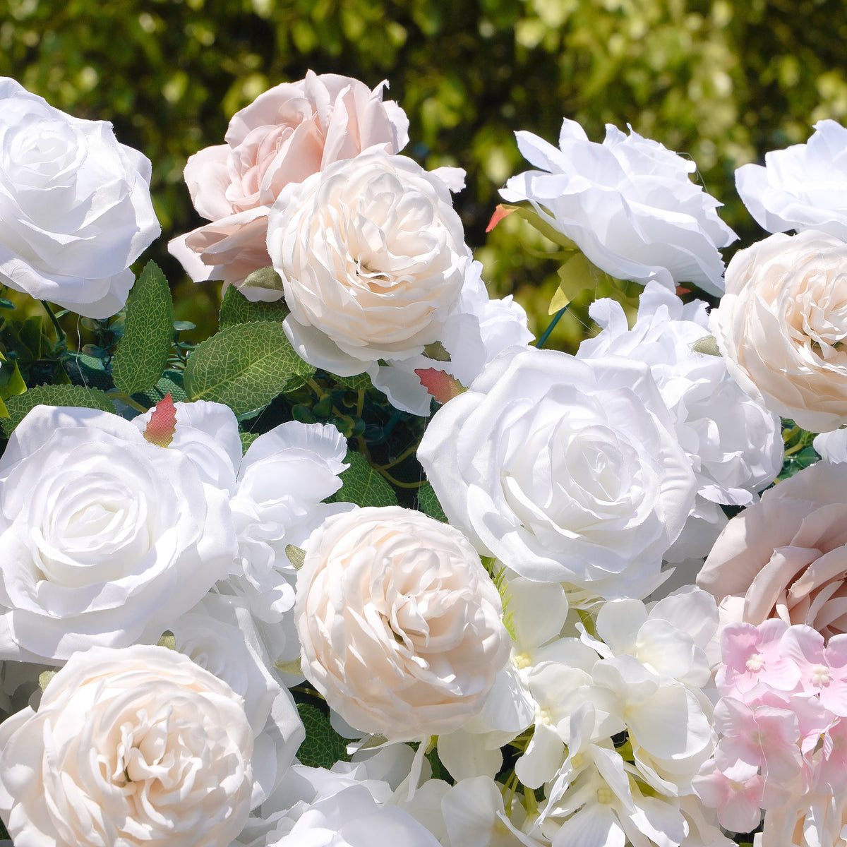 Elain：3D Fabric Artificial rolling up curtain flower wall