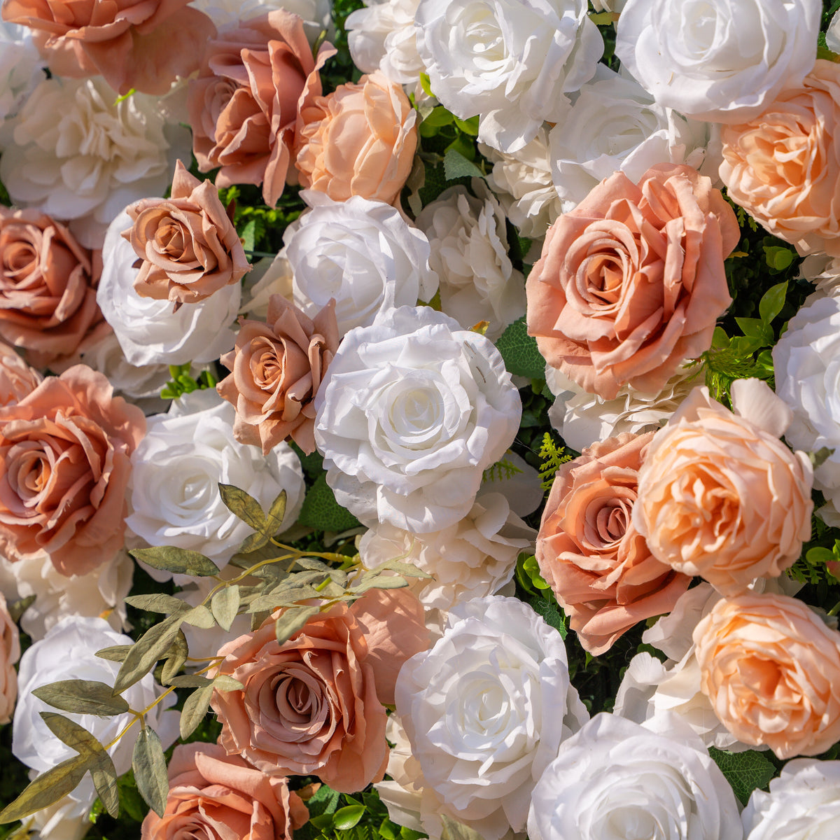 Elara: 3D Champagne & White Silk Rose Roll-Up Curtain Floral Wall Backdrop for Wedding Party & Event Decor(Delivery in 5-7 Days Only USA))