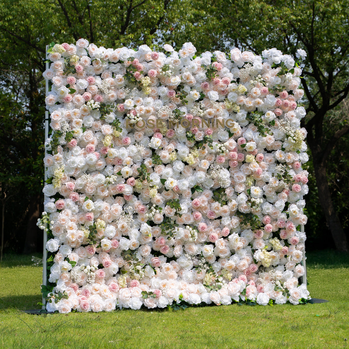 Elia：5D Fabric Artificial zip up curtain flower wall 8ft*8ft