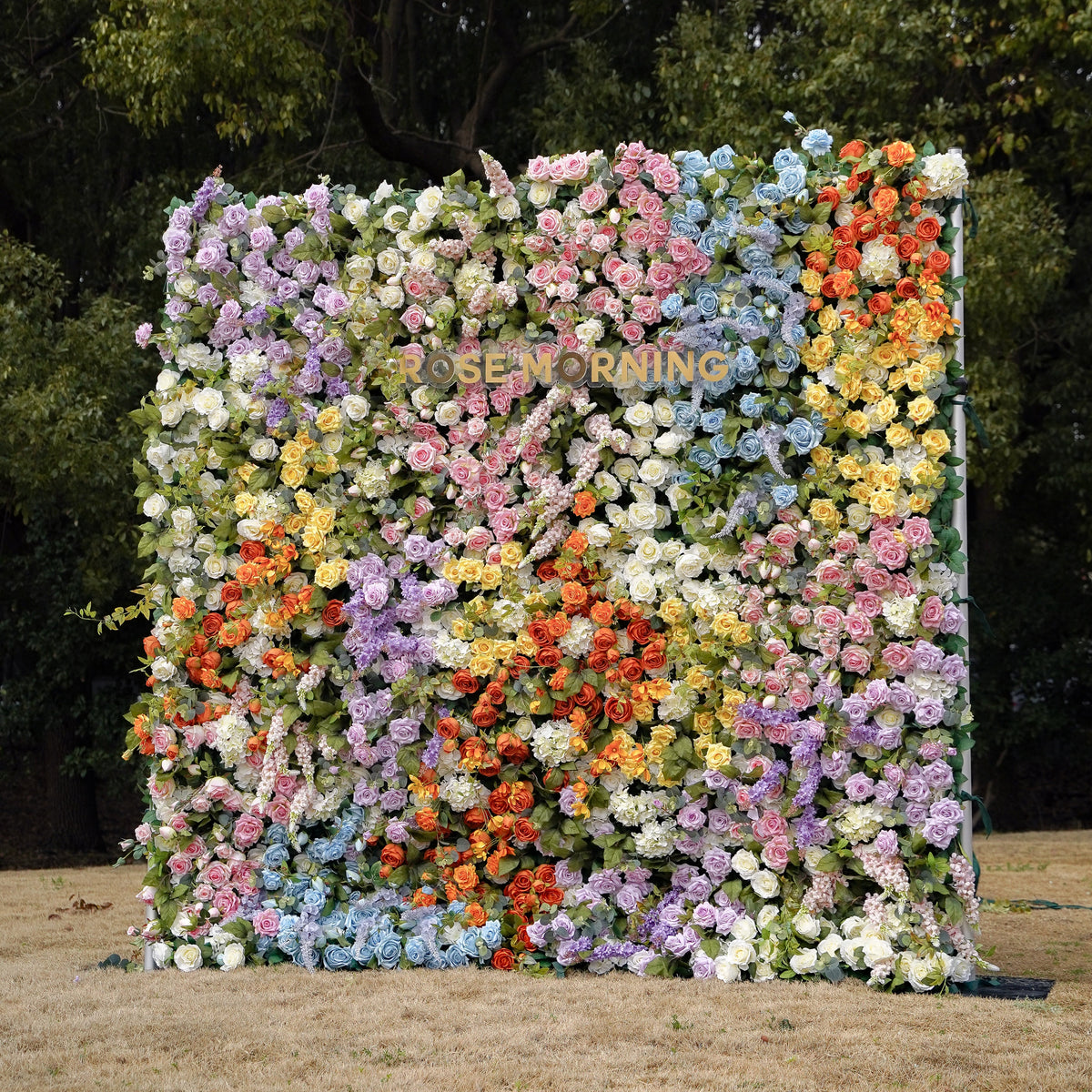 Eileen：5D 2023 New Fabric Artificial rolling up curtain flower wall
