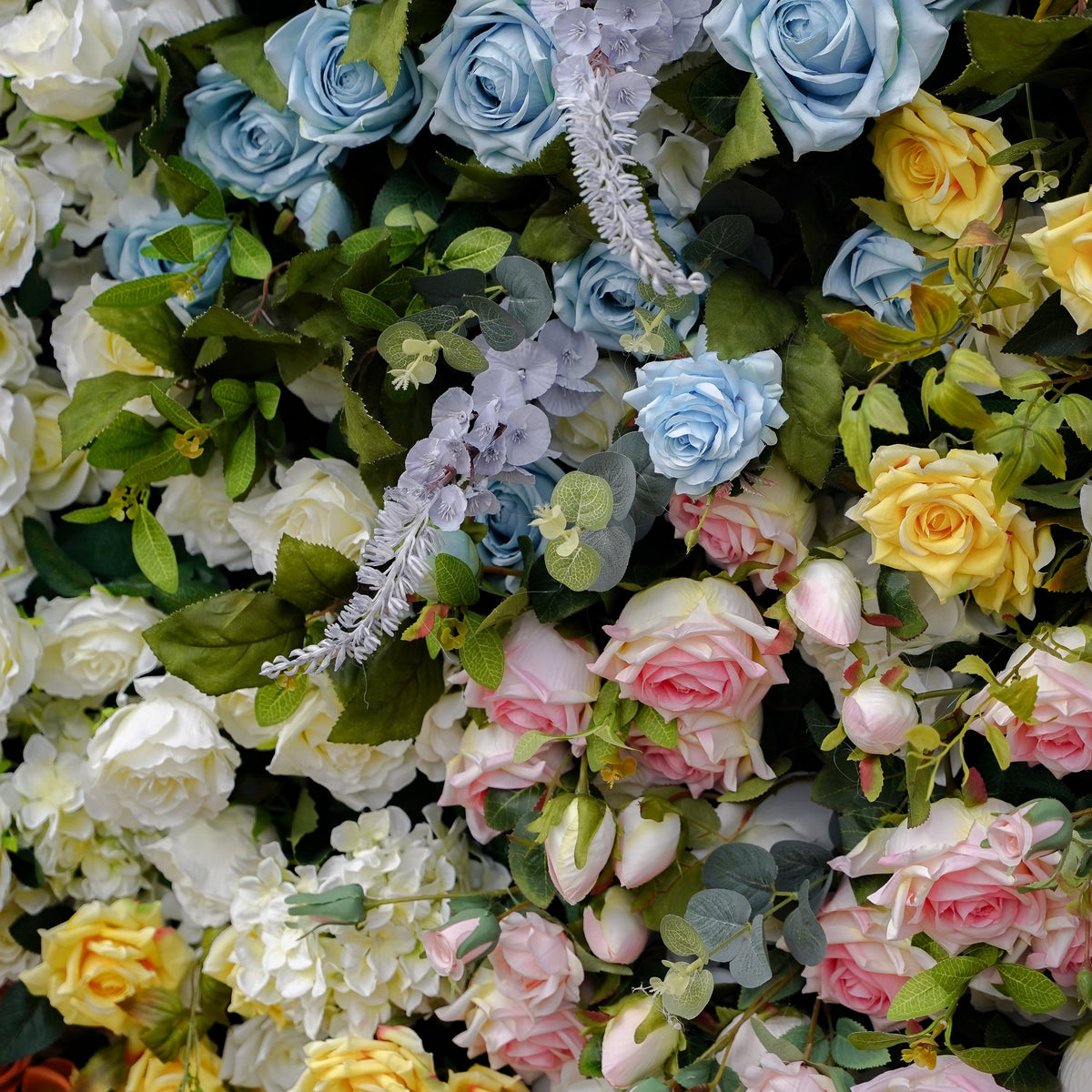 Eileen：5D 2023 New Fabric Artificial rolling up curtain flower wall