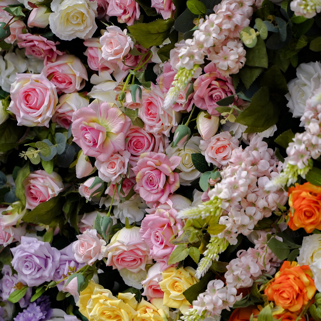 Eileen：5D 2023 New Fabric Artificial rolling up curtain flower wall