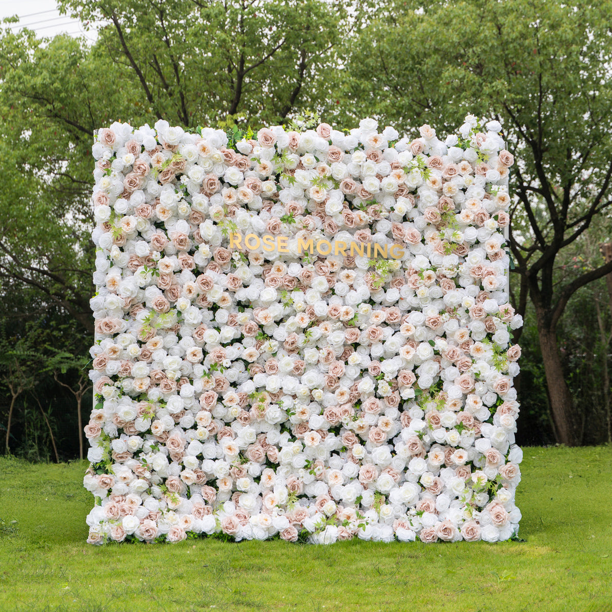 Ema - Autumn Fall 5D Fabric Zip Up Flower Wall 8ft x 8ft for Wedding Party Backdrop