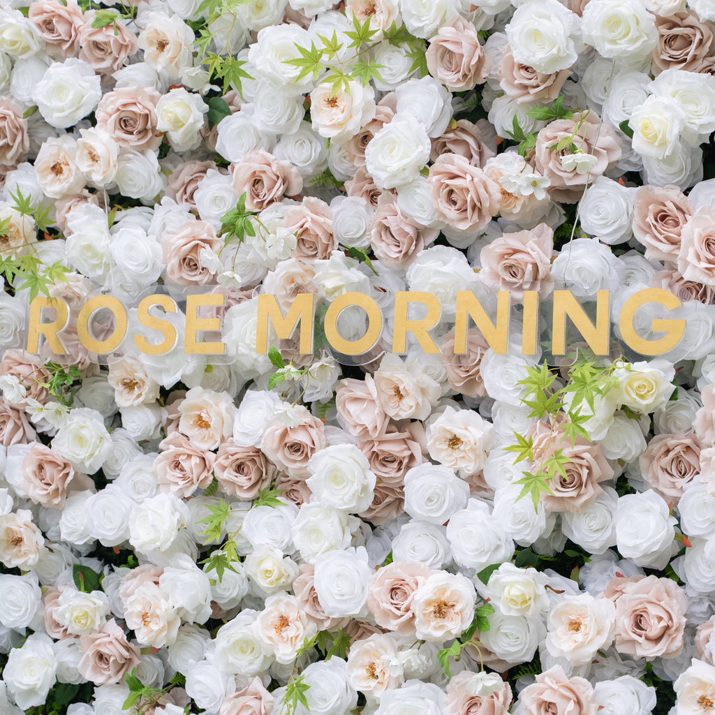 Ema - Autumn Fall 5D Fabric Zip Up Flower Wall 8ft x 8ft for Wedding Party Backdrop