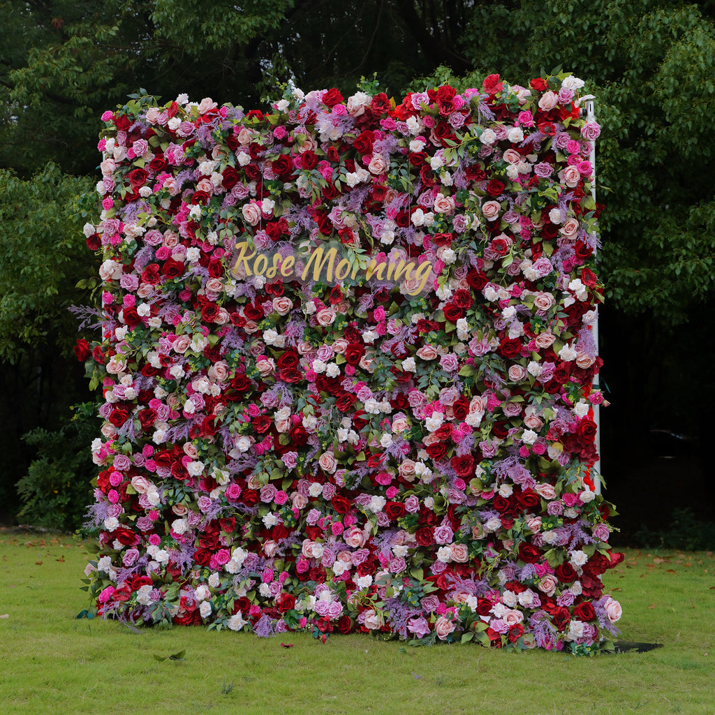 Ember：5D Fabric Artificial rolling up curtain flower wall