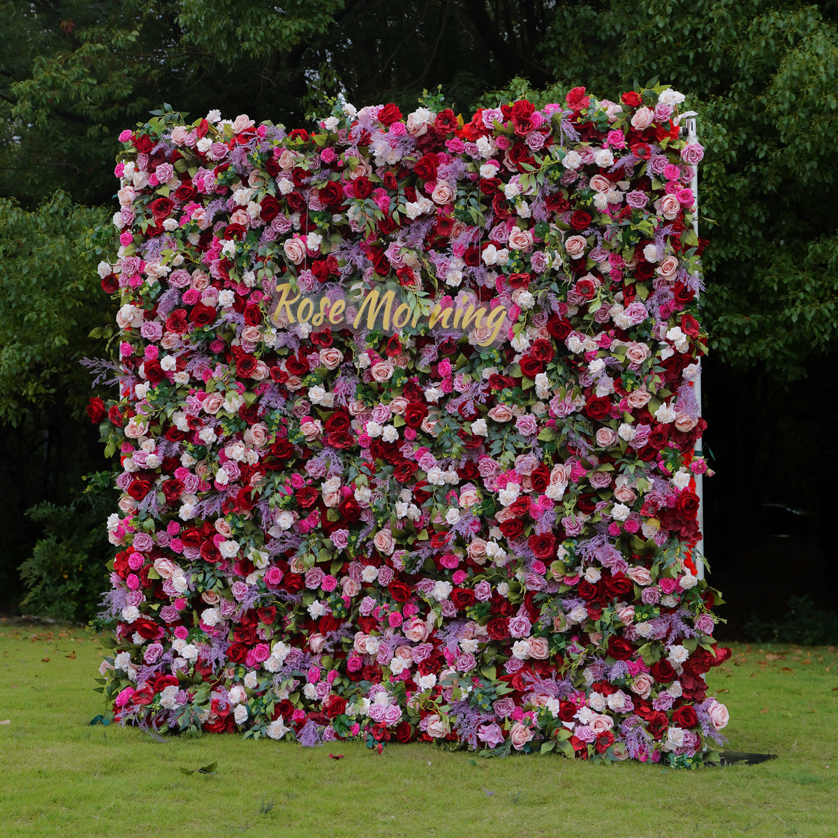 Ember：5D Fabric Artificial rolling up curtain flower wall