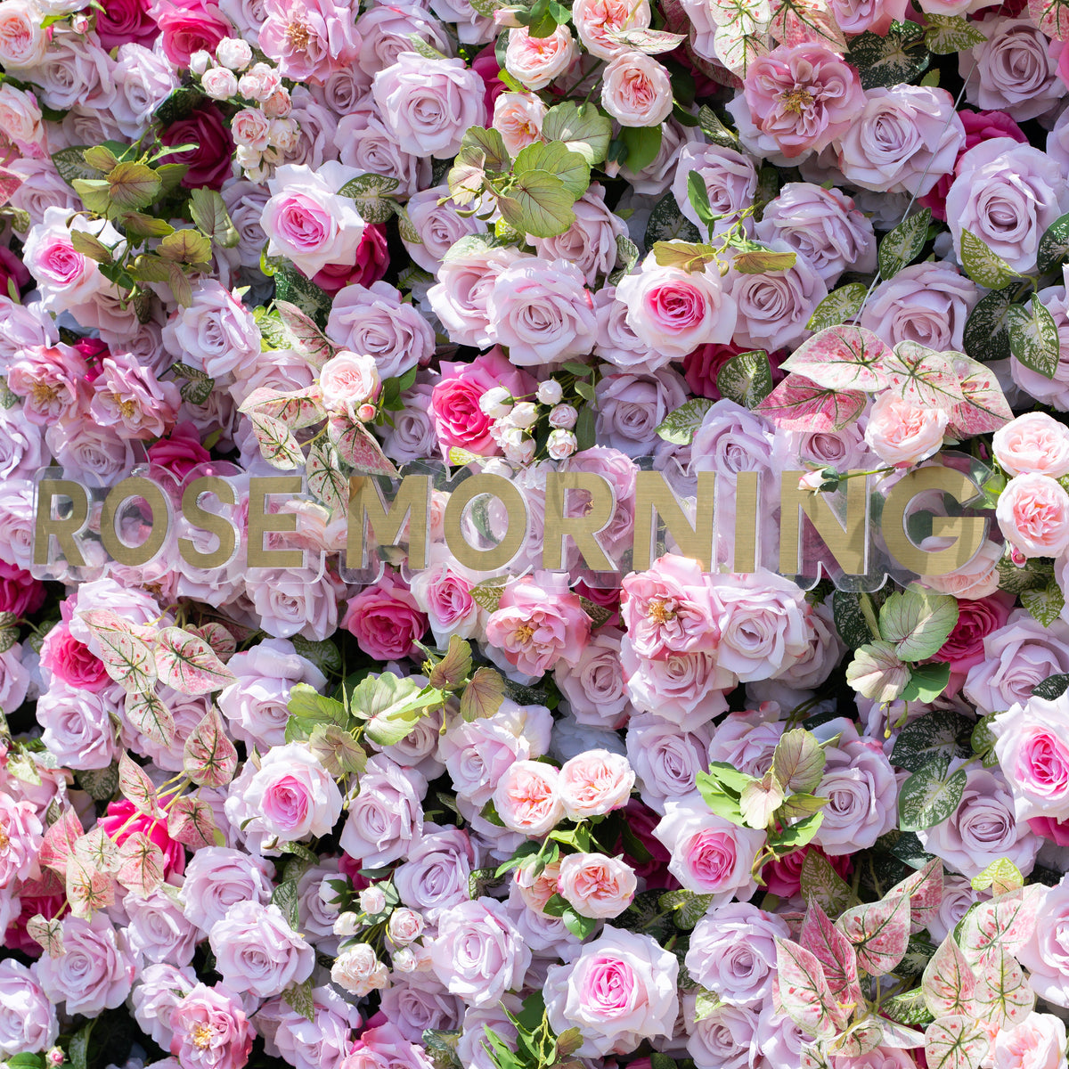 Eugenia：5D Fabric Artificial zip up curtain flower wall 8ft*8ft