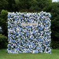 Everly：7D Fabric Artificial rolling up curtain flower wall