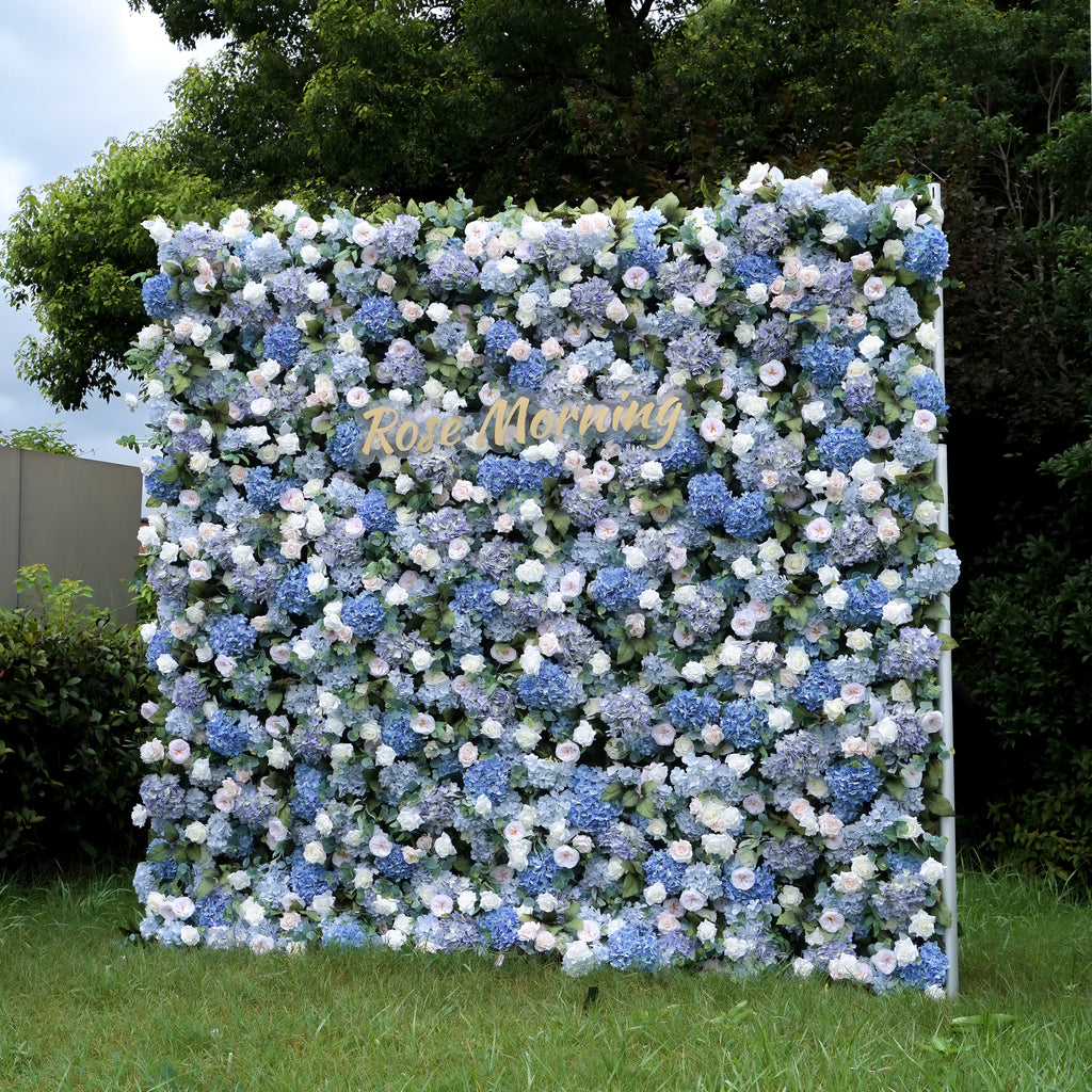 Everly：7D Fabric Artificial rolling up curtain flower wall