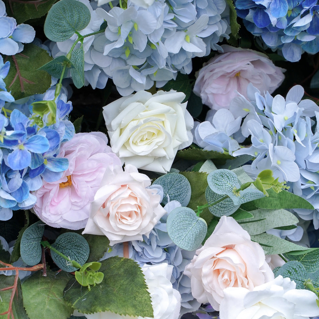Everly：7D Fabric Artificial rolling up curtain flower wall