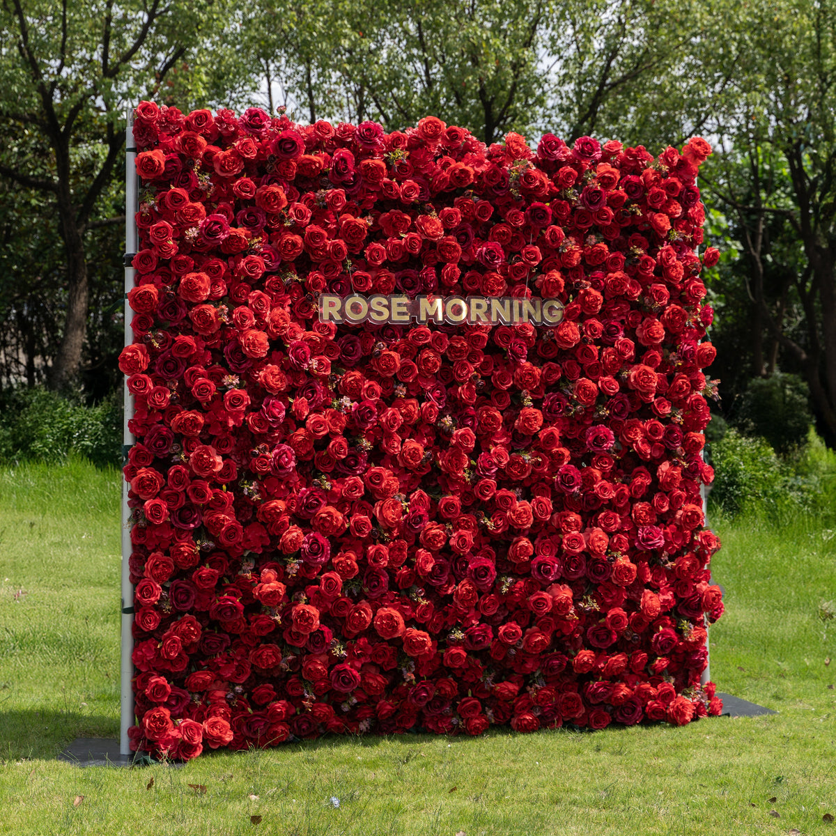 Feliz：4D Fabric Artificial zip up curtain flower wall 8ft*8ft