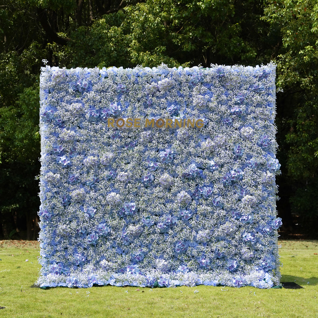 Fiona：5D Fabric Artificial rolling up curtain flower wall