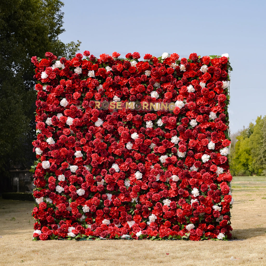 Five： Fabric Artificial zip up curtain flower wall 8ft*8ft