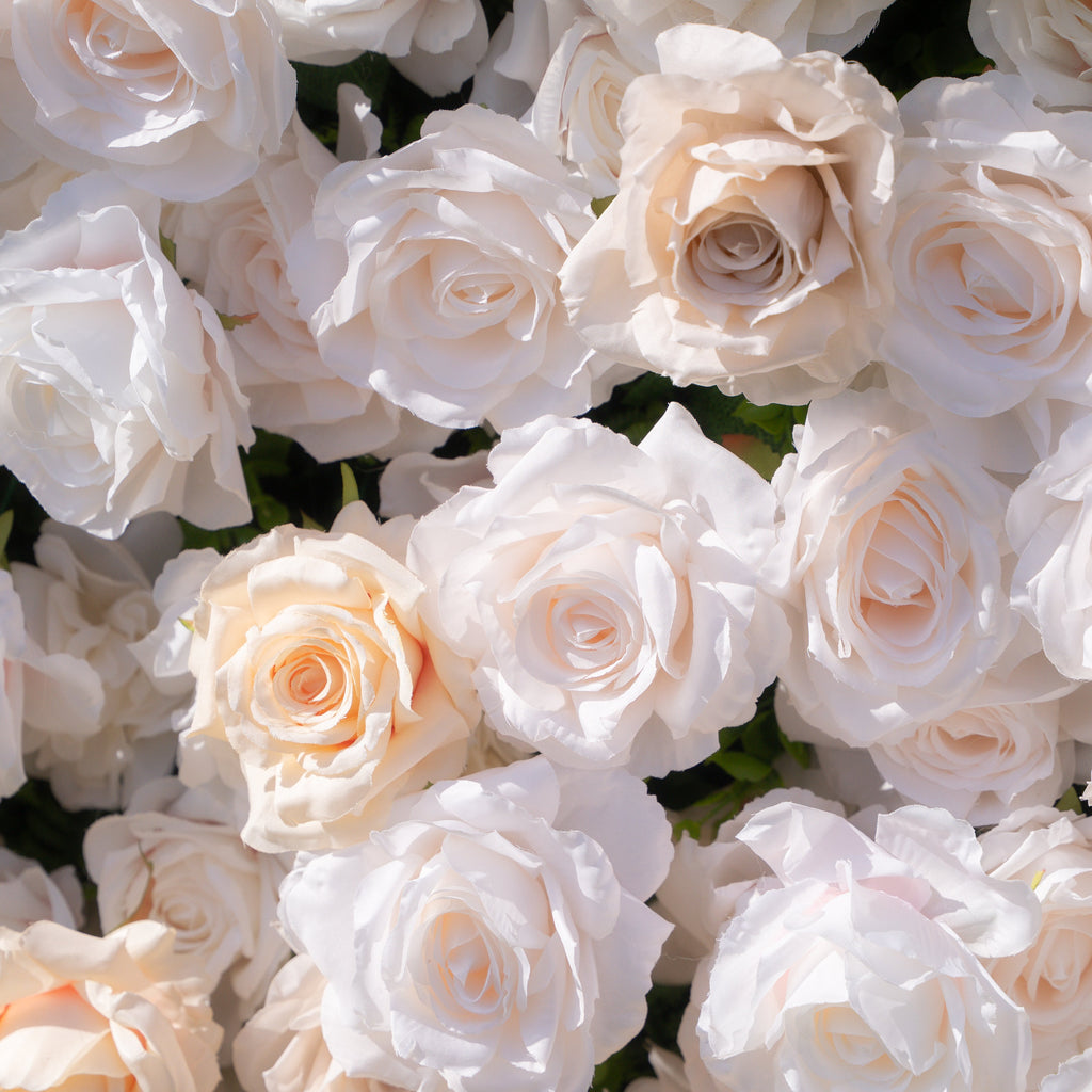 Frangipani：5D Fabric Artificial rolling up curtain flower wall