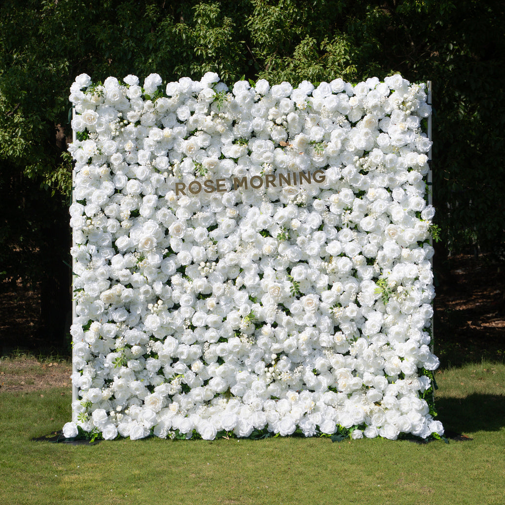 Friday - White Popular 5D Fabric Roll Up Flower Wall for Wedding Party Event Backdrop