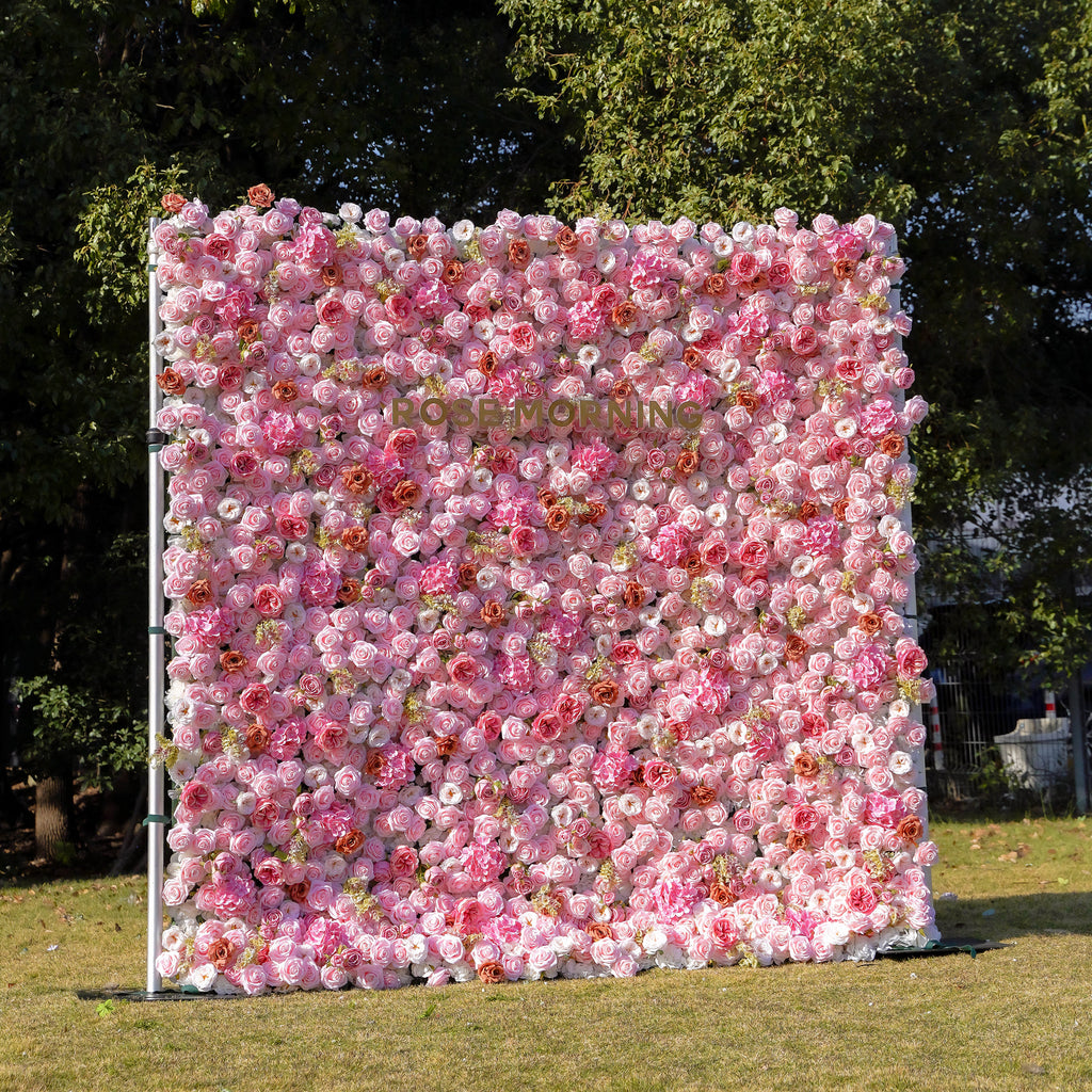 Gabrielle：7D 2023 New Fabric Artificial rolling up curtain flower wall
