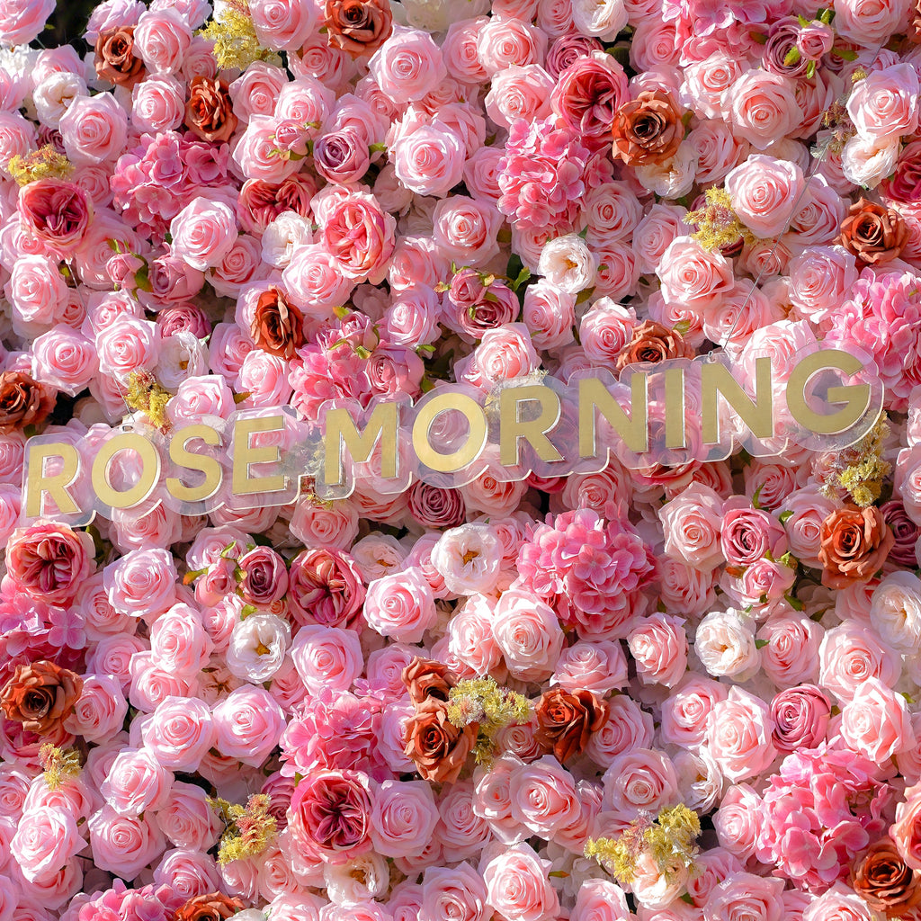 Gabrielle：7D 2023 New Fabric Artificial rolling up curtain flower wall