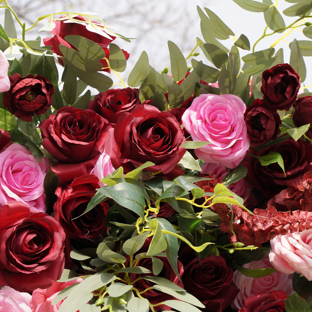 Gugu：2D Fabric Artificial rolling up curtain flower wall