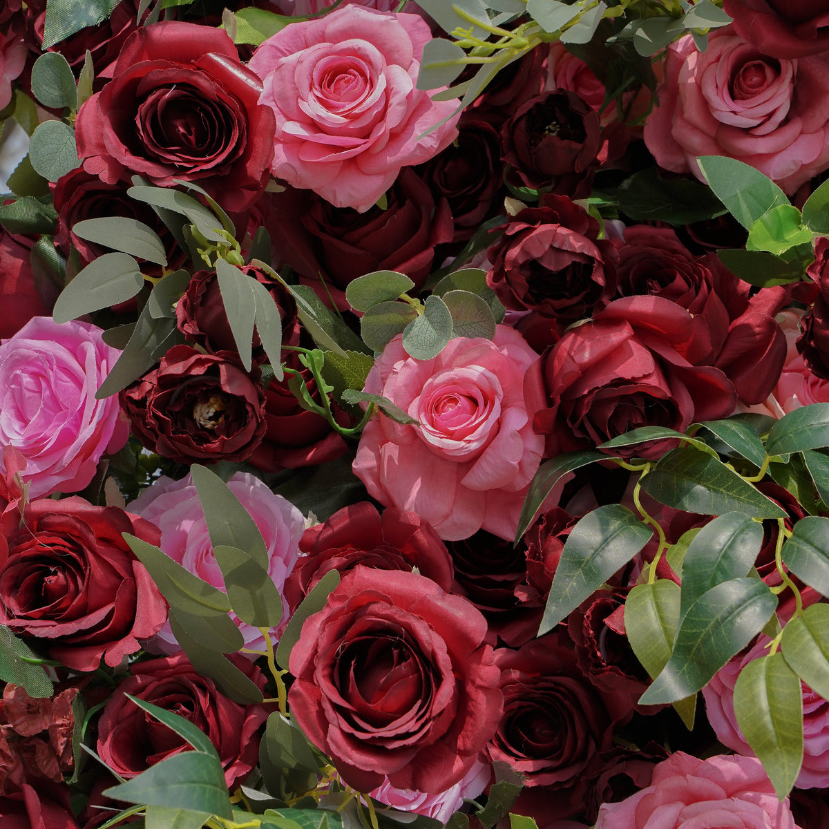 Gugu：2D Fabric Artificial rolling up curtain flower wall