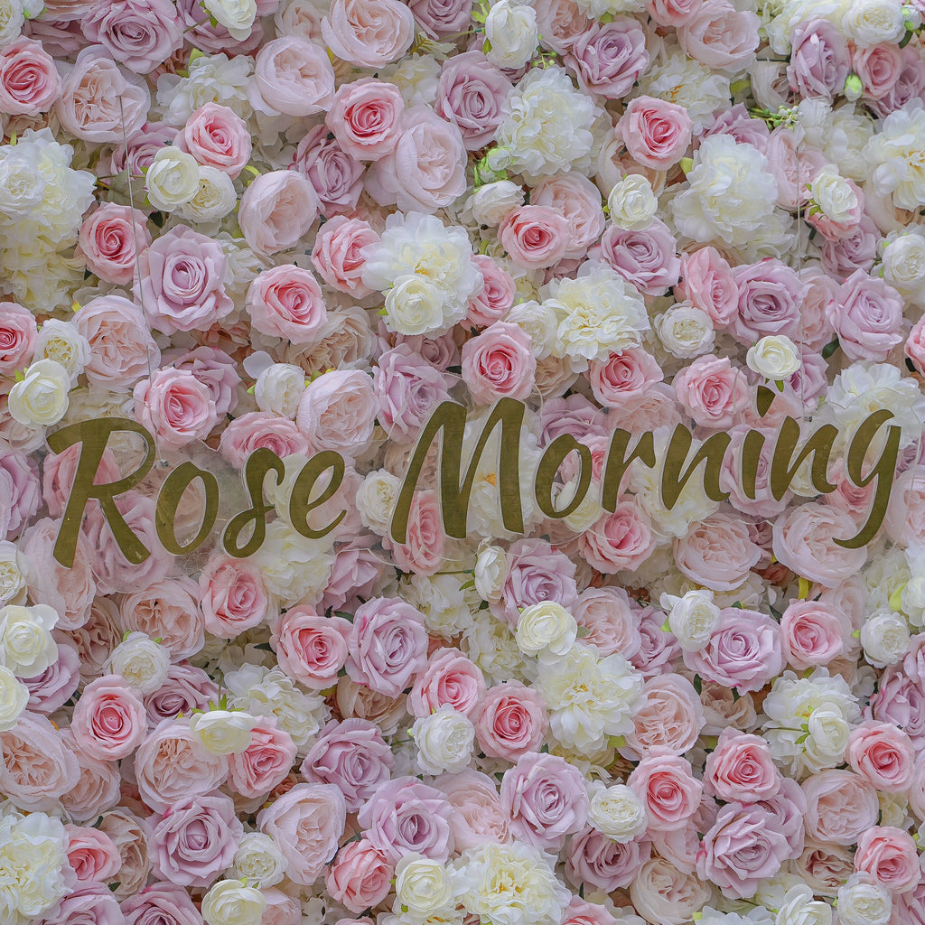 Hannah：7 Fabric Artificial rolling up curtain flower wall