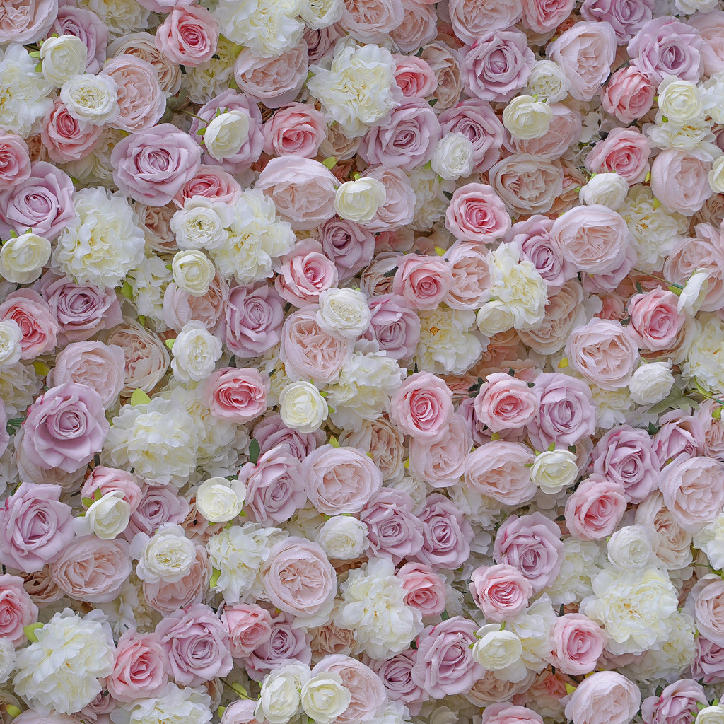 Hannah：7 Fabric Artificial rolling up curtain flower wall