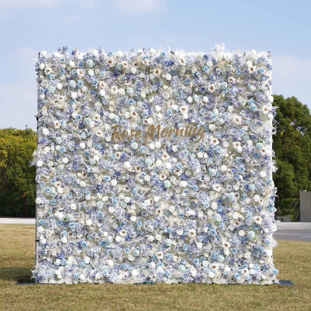 Harper：5D Fabric Artificial rolling up curtain flower wall