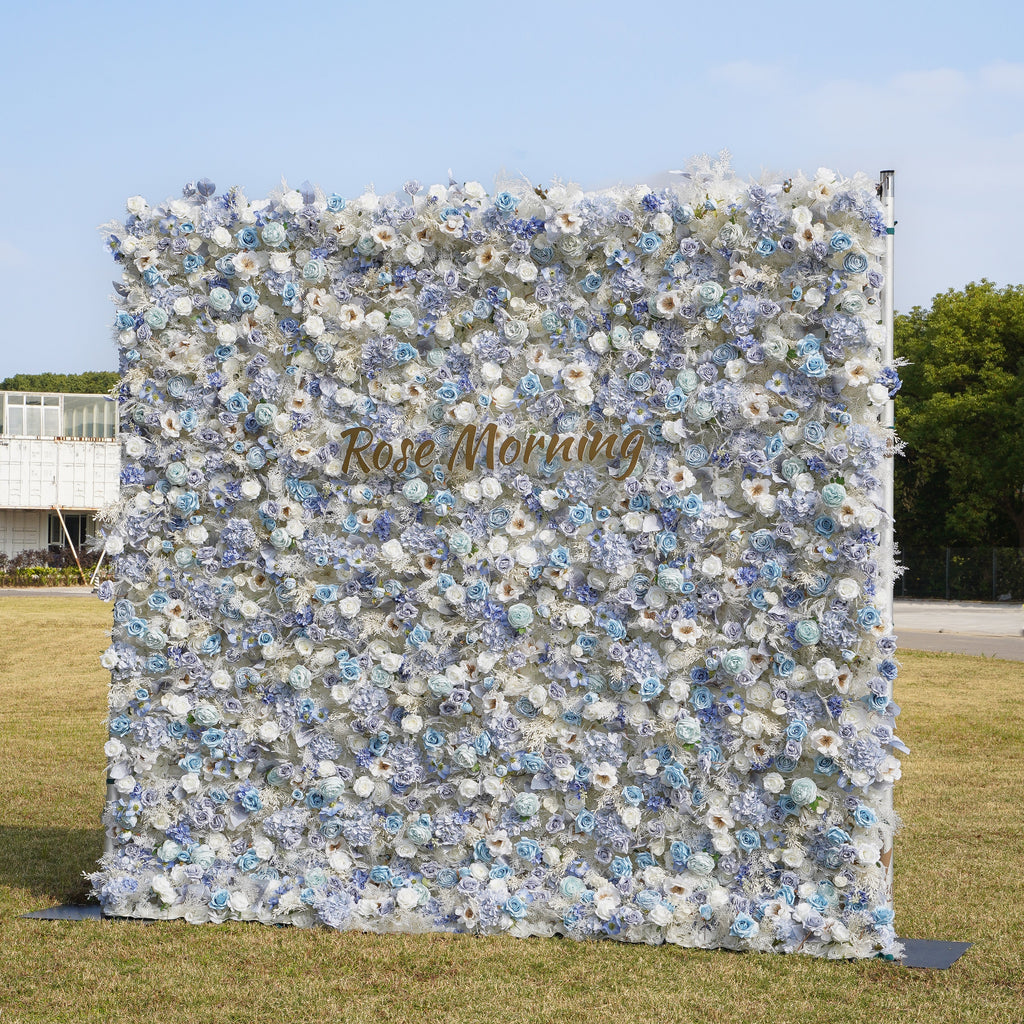 Harper：5D Fabric Artificial rolling up curtain flower wall