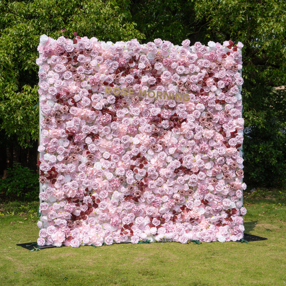 Hush：4D Fabric Artificial zip up curtain flower wall 8ft*8ft