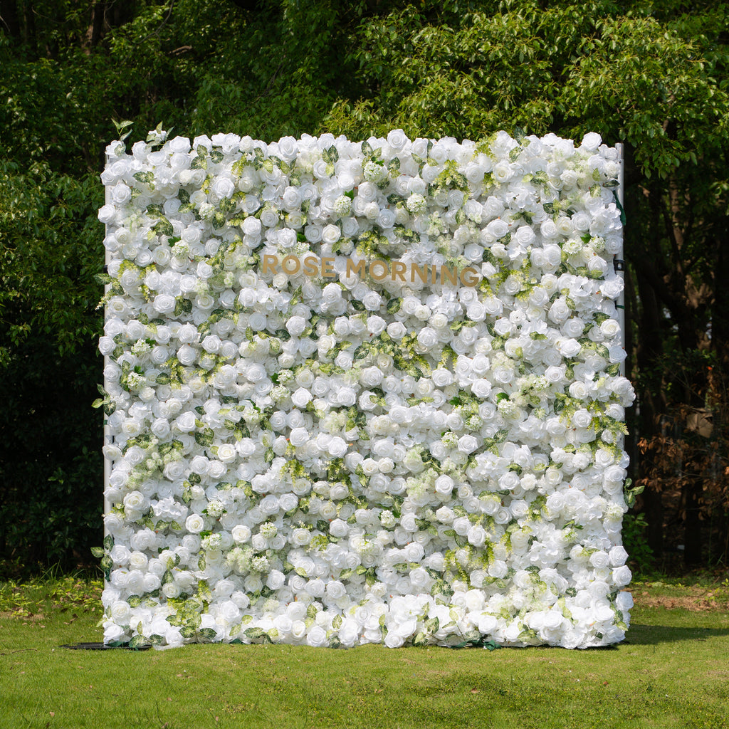 Icing ：3D Fabric Artificial rolling up curtain flower wall