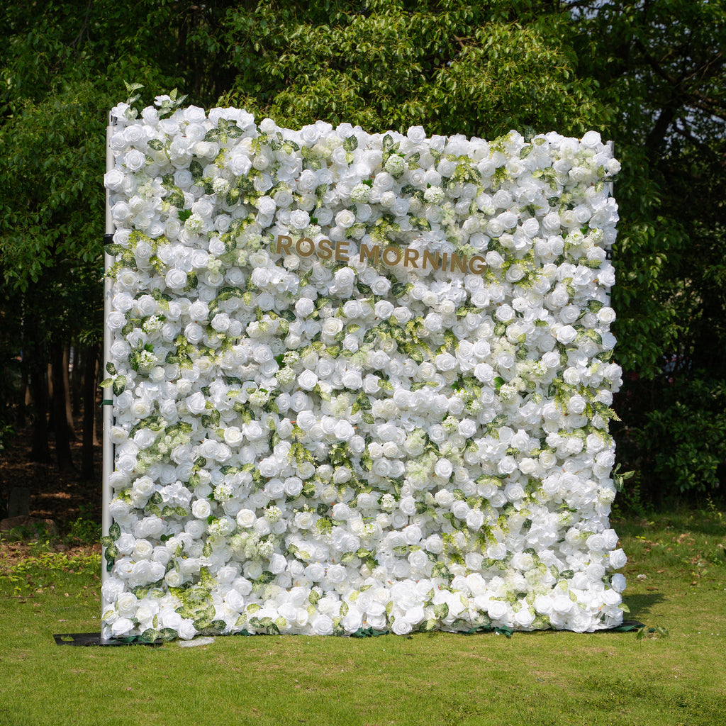 Icing ：3D Fabric Artificial rolling up curtain flower wall