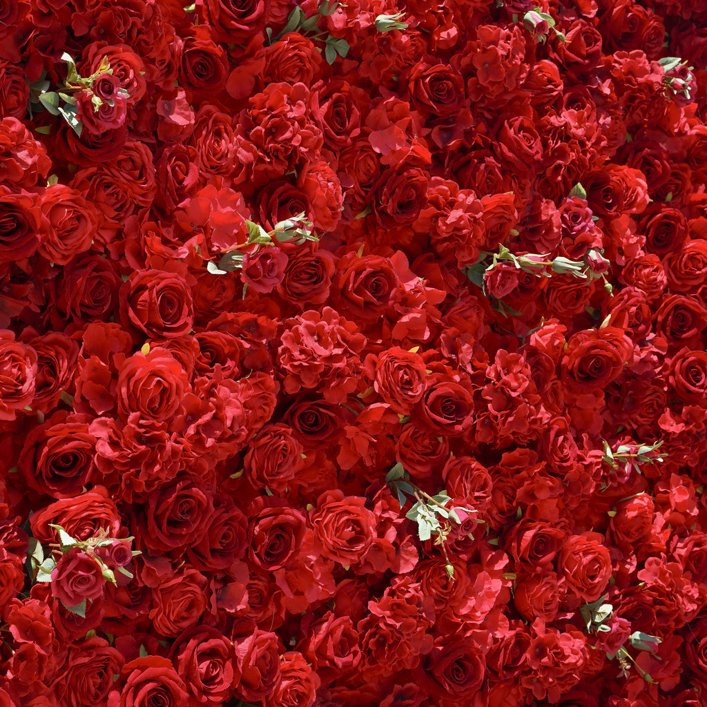 Jennifer：5D Fabric Artificial rolling up curtain flower wall