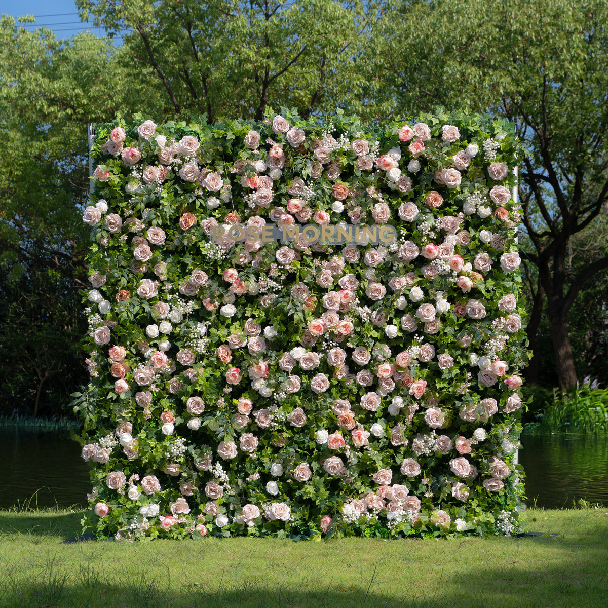Joel：5D Fabric Artificial rolling up curtain flower wall (Ready to ship)