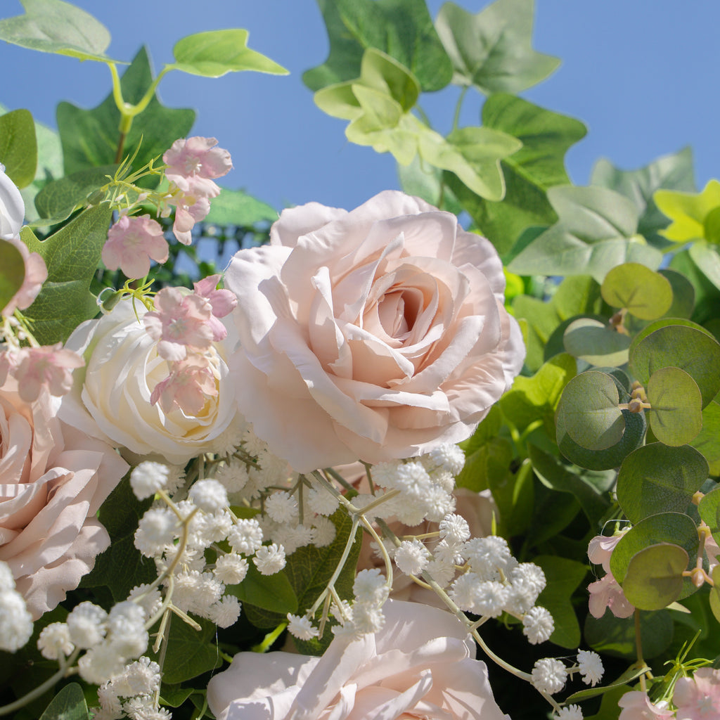 Joel：5D Fabric Artificial rolling up curtain flower wall (Ready to ship)
