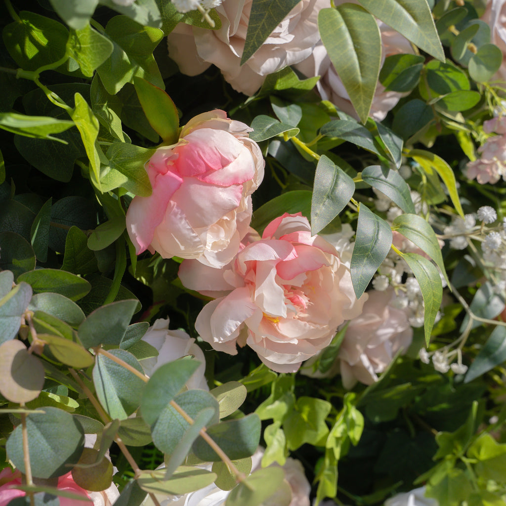 Joel：5D Fabric Artificial rolling up curtain flower wall (Ready to ship)